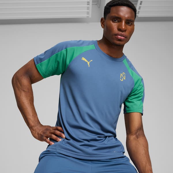 Neymar JR "BNA" Men's Football Jersey, Blue Horizon-Pelé Yellow, extralarge-IND